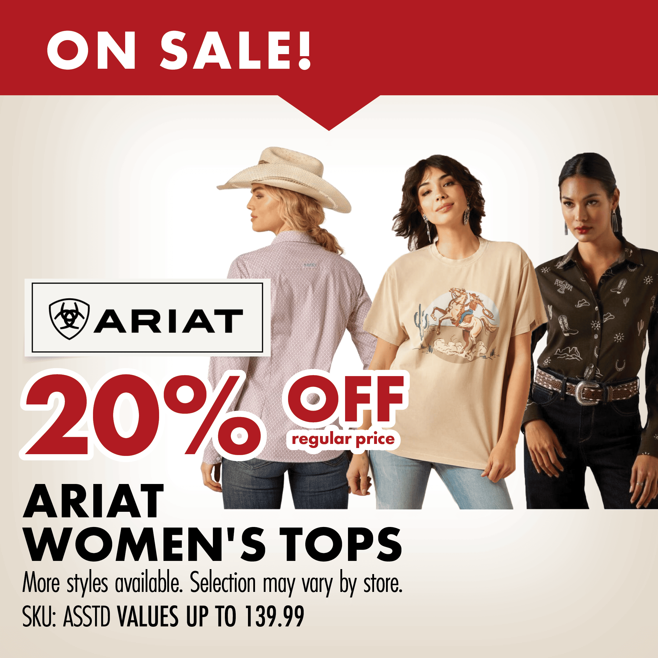 ON SALE! 20% OFF regular price More styles available. Selection may vary by store. SKU: ASSTD VALUES UP TO 139.99