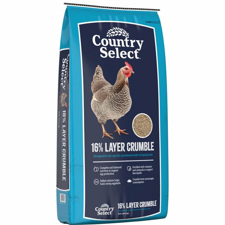 Country Select 16% Layer Crumble, 40-Lb