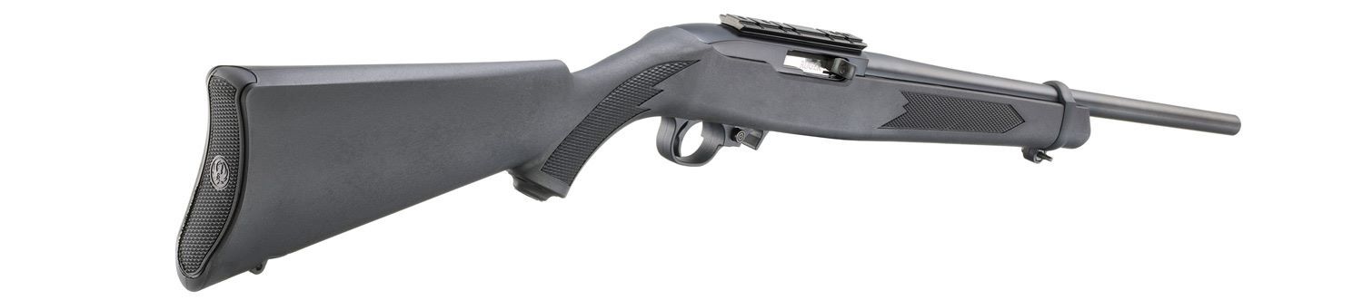 Ruger 10/22 Carbine .22 LR 18.5" Black Polymer Semi-Auto Rifle With Scope Base Adapter, 10-Rd