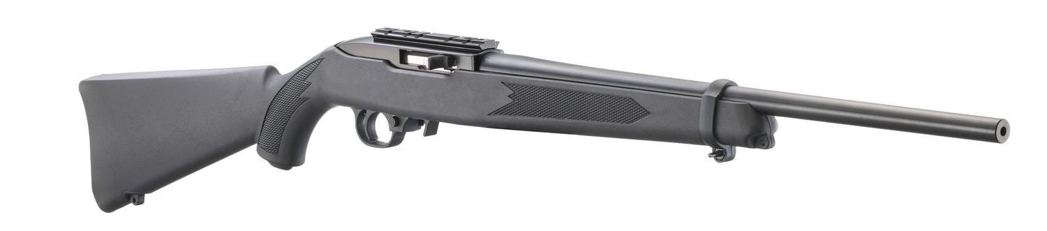 Ruger 10/22 Carbine .22 LR 18.5" Black Polymer Semi-Auto Rifle With Scope Base Adapter, 10-Rd