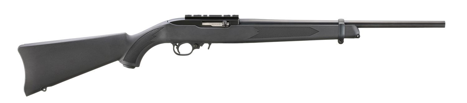 Ruger 10/22 Carbine .22 LR 18.5" Black Polymer Semi-Auto Rifle With Scope Base Adapter, 10-Rd