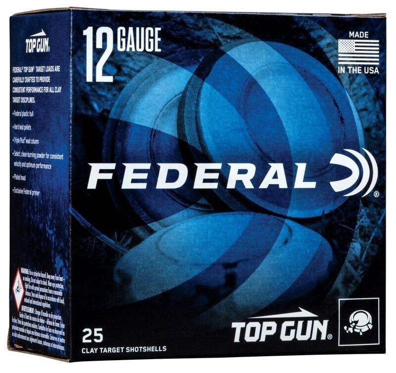 Federal Top Gun 12 Gauge 2 3/4" #7.5 Shot, 1 1/8-Oz, 25-Rd