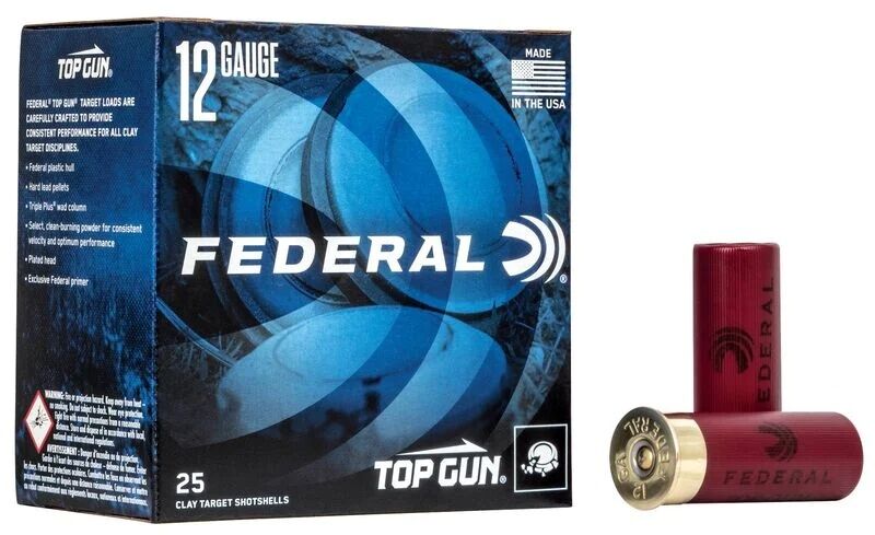 Federal Top Gun 12 Gauge 2 3/4" #8 Shot, 1 1/8-Oz, 25-Rd
