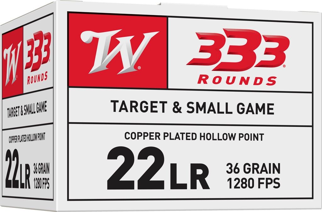 Winchester .22 LR, 36 Grain Copper Plated Hollow Point Rifle Ammo, 333-Rd