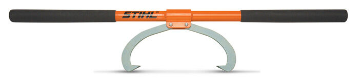 A Two-Person Log Carrier that Features Non-Slip Grips and Hinged Hook Design